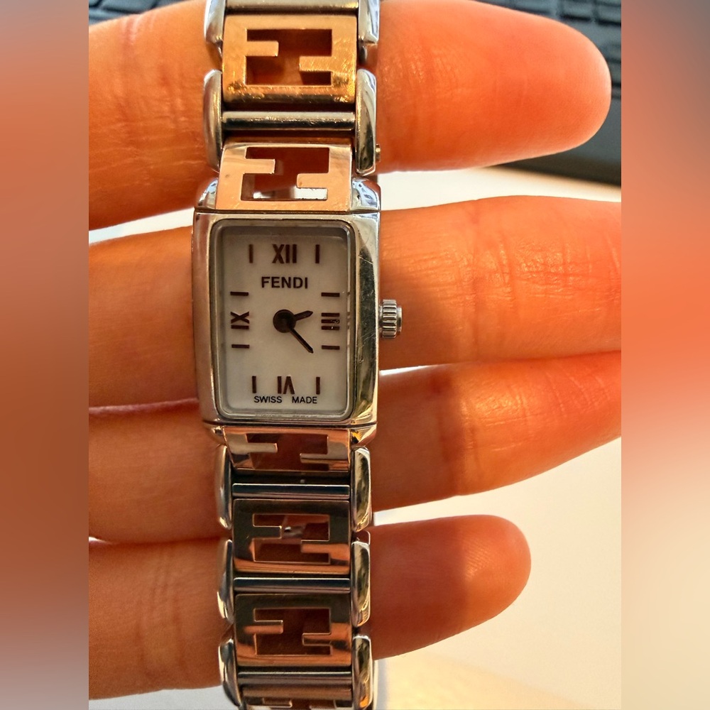 Fendi Two-Tone Rectangular Watch - image 2